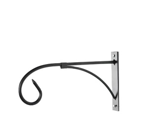 Gancho de pared de hierro forjado, herrero, ganchos de pared de Metal montados en la pared, gancho de pared de Metal forjado a mano negro hecho a mano - Product Image 1