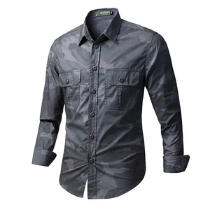 Camisa de Camuflaje Personalizada OEM para Hombre, Camisa Táctica de Manga Larga con Botones, Ropa Casual para Exteriores - Product Image 2