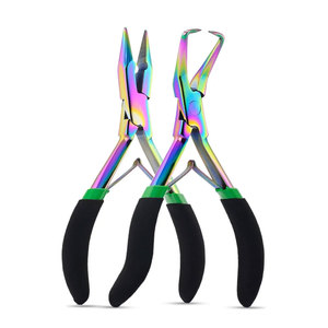 Stainless Steel Hair <b>Extension</b> Plier Kit for Micro Ring <b>Beads</b> Crimping Loop Tool and Salon Equipment Set - Product Image 3