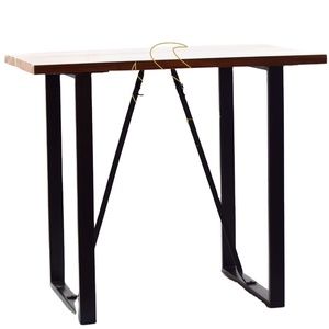 El último diseñador de hotel hecho a mano, mesa única, estilo de barra indio de madera maciza con hierro industrial para muebles para el hogar - Product Image 1