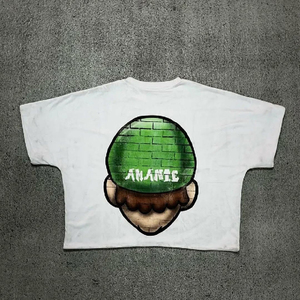 T-shirts en coton 100% de qualité supérieure, coupe ample, impression sérigraphique/DTG, t-shirt graphique personnalisé, coupe ample, épaules tombantes, t-shirt ample pour homme - Product Image 1