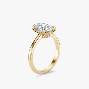 1CT Pear Cut Lab Grown Diamond Engagement <b>Ring</b> 14K Yellow Gold Solitaire <b>Ring</b> 14K 18K Solid Gold <b>Plain</b> Wedding <b>Rings</b> Custom - Product Image 2