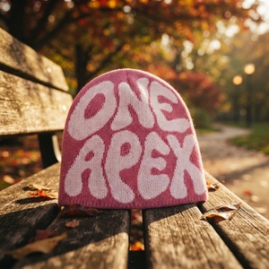 Pink White Knit Beanie Hat Graphic <b>Winter</b> <b>Cap</b> Unisex Streetwear Fashion Headwear Custom Wholesale OEM Factory - Product Image 4