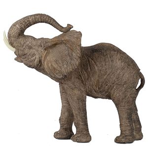 Elefante Decorativo de Poliresina Tai de 15x8x12 Pulgadas con Trompeta para Decoración y Accesorios de Oficina - Product Image 2