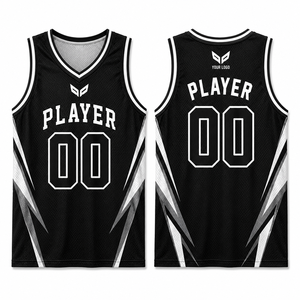 Ensemble de maillots de basketball haut de gamme 100 % polyester, personnalisé, en maille, imprimé par sublimation, respirant, écologique, unisexe, pour l'été, tenue d'équipe, OEM - Product Image 5
