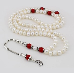 Cuentas de Cristal, Vidrio y Perlas, Borla Islámica Tasbih con 99 Cuentas, Tasbih Islámico para Rezar, Tasbeeh Zikr Musulmán para Ramadán - Product Image 3