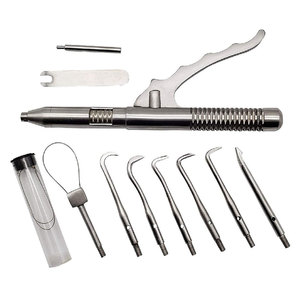 Kit de retrait de couronnes manuel de haute qualité en acier inoxydable, outils chirurgicaux dentaires ergonomiques, équipement clinique réutilisable - Product Image 1