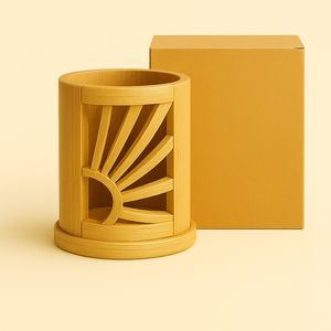 Handmade Round Bamboo <b>Desk</b> Organizer Pen Holder | Eco-Friendly Office & School Use Storage | Custom Logo | OEM ODM Wholesale - Product Image 4