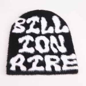 Los Mejores Gorros de Lana a Bajo Precio al por Mayor, Gorro de Lana Liso para Mantener el Calor, Gorro de Lana Personalizado con Logotipo Bordado, Gorro de Lana de Dos Tonos con Puño - Product Image 2