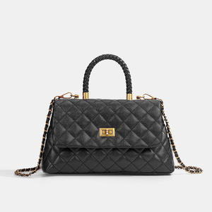 Luxury Women's Vintage Diamond Lattice Pattern Tote Handbag Fashion Shoulder Messenger Bag Ladies OEM Manufacturing Large - Product Image 4