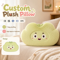 Coussins décoratifs en peluche originaux d'usine, jouets créatifs personnalisés en forme d'animaux pour la décoration intérieure