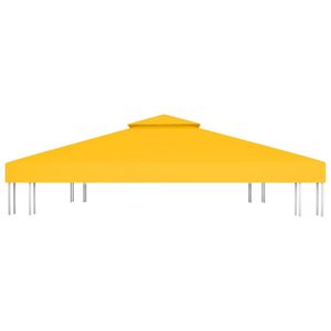 Couverture supérieure de gazebo jaune à 2 niveaux 13,1'x9,8' 1 oz/pied Accessoire pour auvent et pergola - Product Image 4