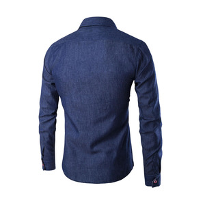 <b>Chambray</b> Style <b>Shirts</b> Denim Look Long Sleeve Fashion Button Front Polyester Cotton Custom Apparel OEM Manufacturer Casual <b>Shirts</b> - Product Image 6