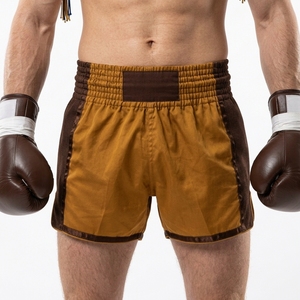 ออกแบบกางเกงมวย MMA & มวยไทยของคุณเอง พิมพ์ลายโลโก้ด้านหน้า ระบายอากาศ แห้งเร็ว โพลีเอสเตอร์ 100% 180 กรัม - Product Image 1