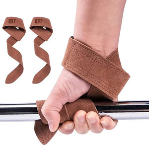 Sangles de poignet en cuir pour la musculation, l'entraînement et le fitness, avec poignées antidérapantes en cuir de vachette pour la salle de sport - Product Image 2