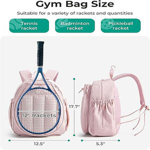 Professional Women's Tennis Shoulder Bag with Quilted Front and Dedicated Shoe Compartment - Product Image 2