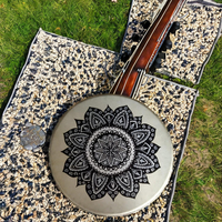 Instrument de musique fait main petit tambour chaman de haute qualité pour la guérison par le son et accessoire de méditation pour une faible quantité de commande