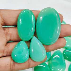 Natural Green Chrysoprase Cabochon, Rare Scenic Gemstone Lot for Jewelry Making, Loose Gemstone Custom Size By MAHNAJ GEMS - Product Image 4