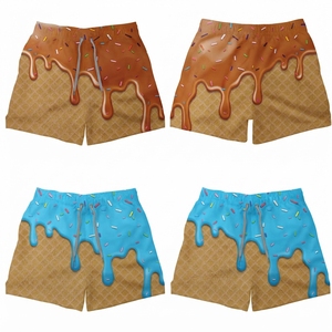 Pantalones Cortos Deportivos de Lona 100% Poliéster para Hombre al por Mayor, con Cintura Elástica, Ecológicos, Estampados Digitales, Casuales, para Entrenamiento Atlético - Product Image 4