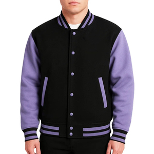 High Quality Custom <b>Men</b> Letterman Varsity <b>Jacket</b> <b>Baseball</b> College <b>Jacket</b> Wool Leather Sleeve OEM ODM Wholesale Supplier - Product Image 4