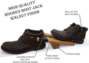 EURO CAVALL Bottes de cowboy Jack Cow Boy Boot Remover Shoe Lift avec poignées en caoutchouc anti-taches Gravure personnalisée - Product Image 6