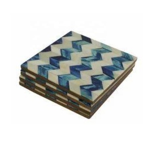 ชุดถาดรองแก้วแบบฝังกระดูกลายบั้ง4ชิ้นถาดรองแก้วชากาแฟแบบตั้งโต๊ะสำหรับดื่มที่รองแก้วกันความร้อนสำหรับเป็นของขวัญในบ้าน - Product Image 1