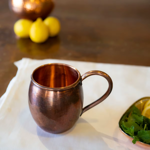 Mug Moscow Mule individuel en acier martelé écologique plaqué cuivre avec poignée 500 ml/16 oz pour la maison et le bureau - Product Image 1