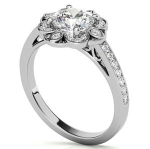 Bague en Moissanite en Argent Sterling 925 Plaqué Or Blanc, Géométrique, pour Fiançailles, Mariage, Solitaire, Promesse, Élégante pour Soirée - Product Image 3