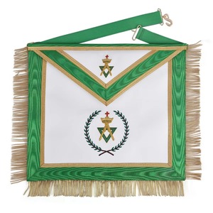 Tablier de Maître Maçon Allié en Velours Vert – Tous les Accessoires et Produits Maçonniques de Haute Qualité - Product Image 1