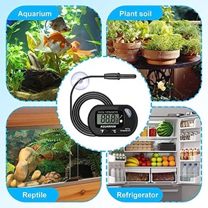 ST-3 hồ cá Nhiệt kế kỹ thuật số bể cá hồ cá nước nhiệt độ mét điện tử <span class=keywords><strong>LCD</strong></span> hiển thị nhiệt kế cho cá Rùa - Product Image 2