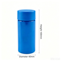 Tube en PET transparent résistant aux enfants avec bouchon à pression et à rotation 116 mm, emballage rigide en plastique à l'épreuve des enfants
