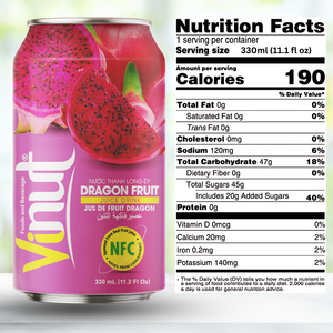 Meilleur prix boisson de jus de fruit du dragon 330ml Vietnam usine directe conception de marque privée échantillon gratuit en gros - Product Image 2