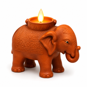 Elephant Shaped Water <b>Sensor</b> Diya Automatic LED <b>Light</b> for Ganpati Pooja, Diwali Decoration, Home Temple & Traditional Festive - Product Image 1