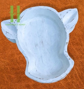 Tazón de masa de Cabeza de Vaca de madera rústica para hacer velas Tazón de masa hecho a mano elegante Tamaños y colores personalizados OEM de Vietnam - Product Image 2