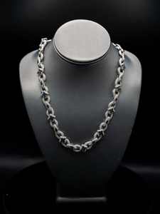 Collier cubain en moissanite style hip-hop 8 mm, en argent 925 plaqué rhodium, certifié, cadeau tendance unisexe - Product Image 3