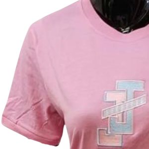 เสื้อยืดลำลองสำหรับสุภาพสตรีแขนสั้นคอกลมผ้าฝ้ายผสมน้ำหนักเบาระบายอากาศได้ดีสวมใส่สบายทุกวันแฟชั่น - Product Image 4