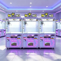 Machine à griffes mini en métal, éclairage LED, paiement personnalisable, prise EU/US/UK/AU, pour centre commercial et salles d'arcade, pour la distribution de poupées