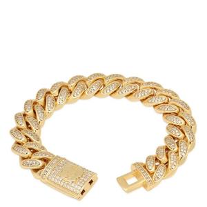 Elegant 925 Sterling <b>Silver</b> Link <b>Bracelet</b> with Moissanite Stones for Unisex Fashion Jewelry and Special Occasions - Product Image 1