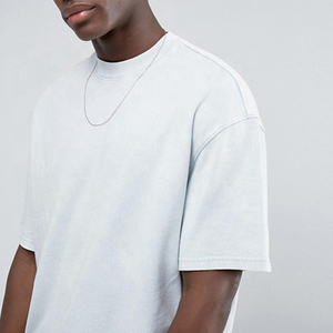 T-shirt en coton blanc à manches courtes et col rond pour homme, style décontracté, jersey uni, coupe classique, couleur unie - Product Image 4