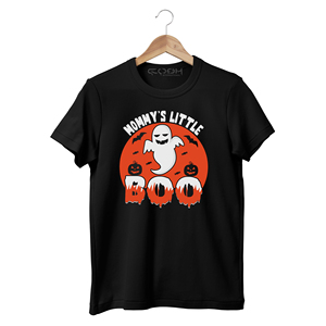 T-shirt graphique Cosh International Group Scary Ghost, 100 % coton épais, décontracté, noir, idéal pour l'été et les activités de plein air - Product Image 2