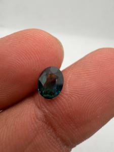 Zafiro TEAL Natural, Corte Ovalado, Azul Verde, 1.15CT, Ceilán, Sri Lanka, para Joyería, con Juego de Color - Product Image 5