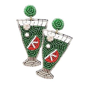 Pendientes ajustables elegantes artesanales con cuentas verdaderamente bordadas, joyería elegante de alta calidad y de Hiba Enterprises - Product Image 3