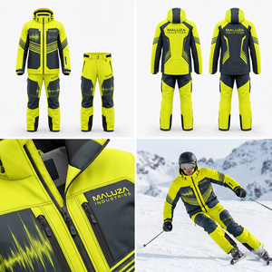 Traje de Esquí Personalizado OEM para Hombre, Impermeable, Transpirable, Cortavientos, Chaqueta y Pantalones para Snowboard, Ropa Deportiva para la Nieve - Product Image 5