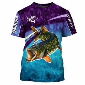 Camiseta de Pesca de Secado Rápido con Logotipo Personalizado por Sublimación, Fabricación OEM, Venta al Por Mayor - Product Image 3