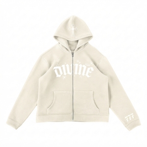 Sweat-shirt à capuche zippé intégral personnalisé pour homme en molleton de coton, avec logo OEM, style streetwear décontracté, fournisseur en gros - Product Image 1