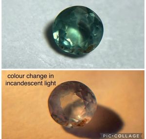 Magnifique alexandrite naturelle facettée, taille ronde, changeante de couleur, à vendre. - Product Image 3