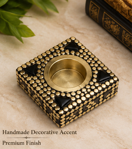 Premium Resin Brass Candle <b>Holder</b> Handmade Square <b>Tealight</b> Stand Decorative Wedding Home Table Centerpiece Gift - Product Image 4
