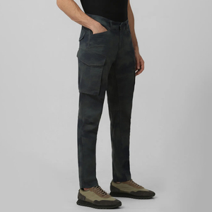 Pantalon cargo camouflage pour homme, coupe droite, multi-poches, fermeture boutonnée, pantalon de travail - Product Image 4