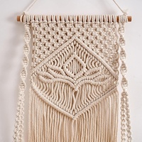 Étagère murale en macramé en corde de coton Abi Overseas, chic, flottante, moderne, tissée à la main, écologique, lavable, de haute qualité