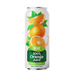 Vinut 100% Orange Juice with Pulp 500ml Pack of 24-Real Fruit Vitamin C Rich No Added Sugars Artificial Flavors Preserved Style - Product Image 1